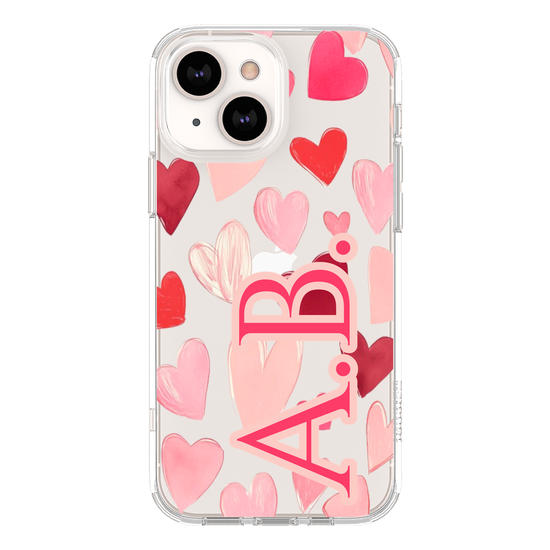 hearts-pattern-com-iniciais Phone Case