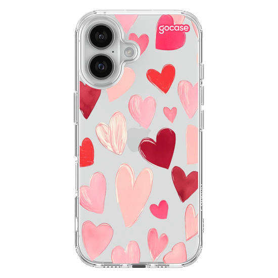 Capinha para celular hearts-pattern-com-iniciais