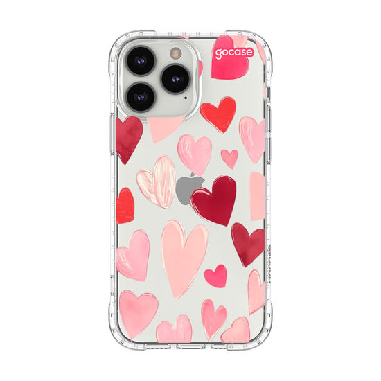 Capinha para celular hearts-pattern-com-iniciais