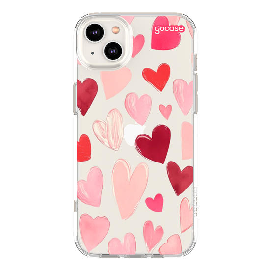 Capinha para celular Hearts Pattern Com Inicias