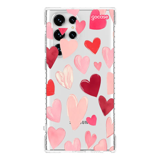 Capinha para celular Hearts Pattern Com Inicias