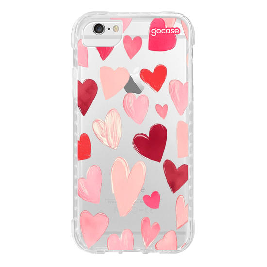 Capinha para celular Hearts Pattern Com Inicias