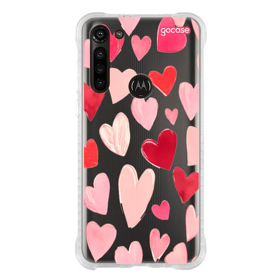 Capinha para celular Hearts Pattern Com Inicias
