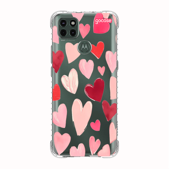 Capinha para celular Hearts Pattern Com Inicias