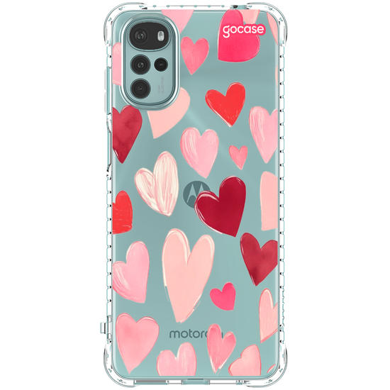 Capinha para celular Hearts Pattern Com Inicias