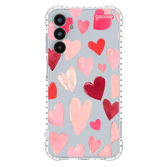 Capinha para celular Hearts Pattern Com Inicias