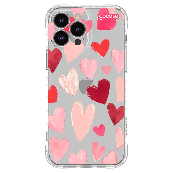 Capinha para celular Hearts Pattern Com Inicias