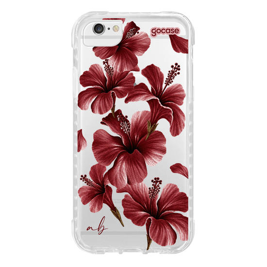 Capinha para celular  Hibiscos Carmim