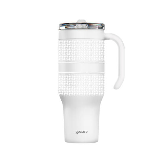Copo Térmico Life + Ebook - Houndstooth em Faixa