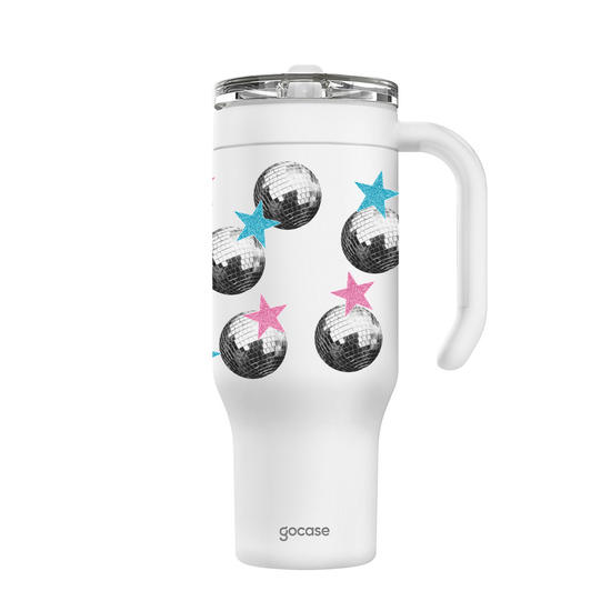 Copo Térmico Life + Ebook - Disco Ball