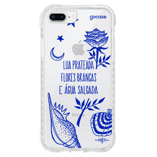 Capinha para celular  Iemanjá - Fé no Mar - Creme