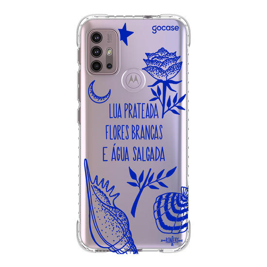 Capinha para celular  Iemanjá - Fé no Mar - Creme