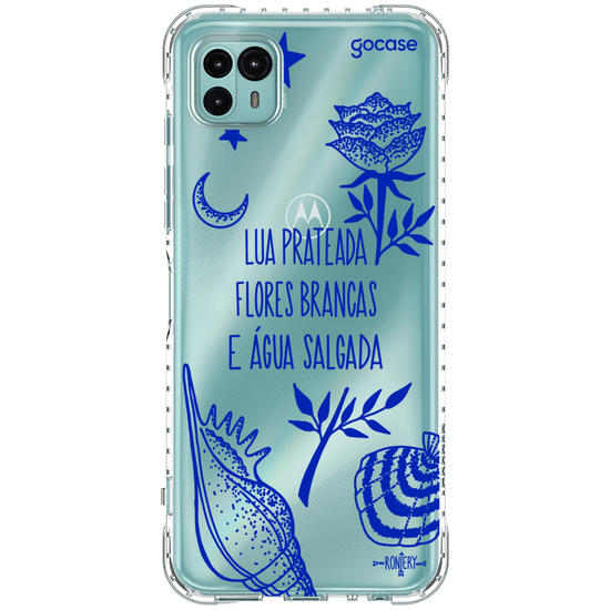 Capinha para celular  Iemanjá - Fé no Mar - Creme