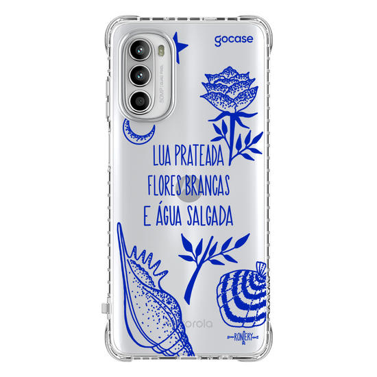 Capinha para celular  Iemanjá - Fé no Mar - Creme