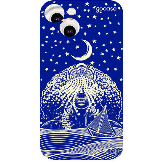 Capinha para celular  Iemanjá Maré - Azul