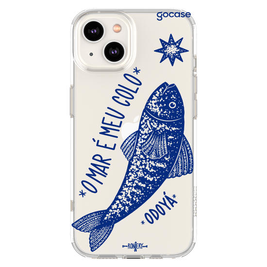 Capinha para celular  Iemanjá Peixe de Prata - Azul
