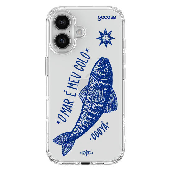 Capinha para celular  Iemanjá Peixe de Prata - Azul