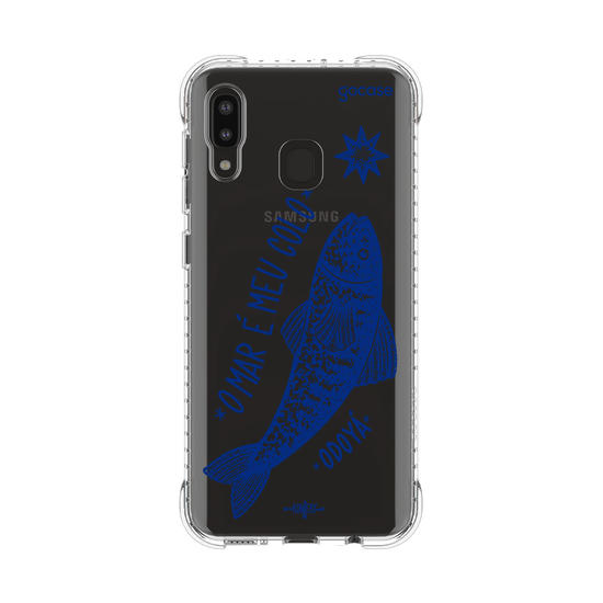 Capinha para celular  Iemanjá Peixe de Prata - Azul