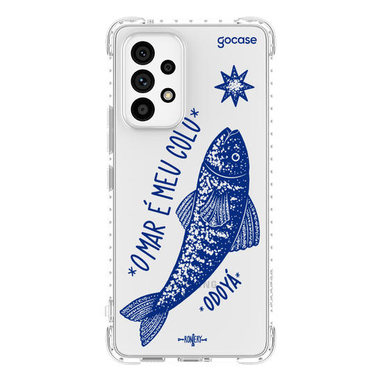 Capinha para celular  Iemanjá Peixe de Prata - Azul