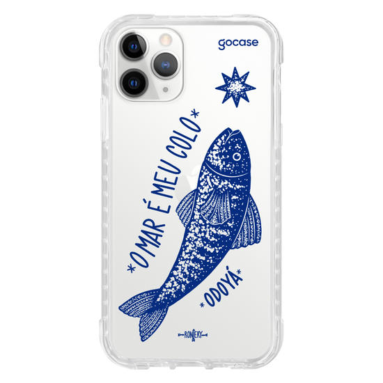 Capinha para celular  Iemanjá Peixe de Prata - Azul