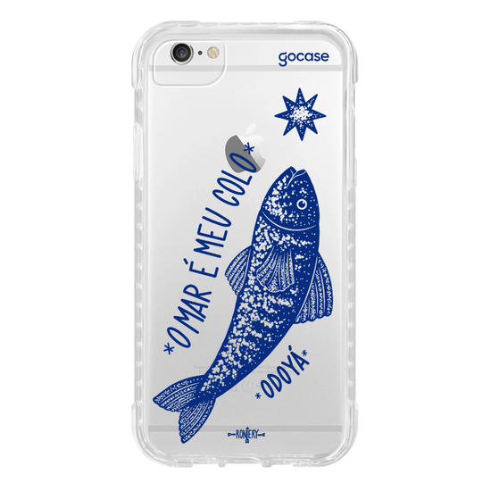 Capinha para celular  Iemanjá Peixe de Prata - Azul