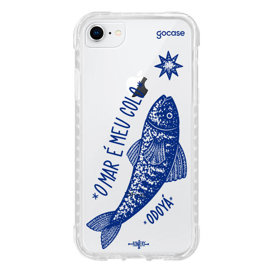 Capinha para celular  Iemanjá Peixe de Prata - Azul
