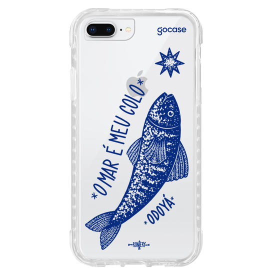 Capinha para celular  Iemanjá Peixe de Prata - Azul