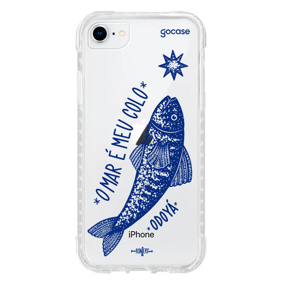 Capinha para celular  Iemanjá Peixe de Prata - Azul