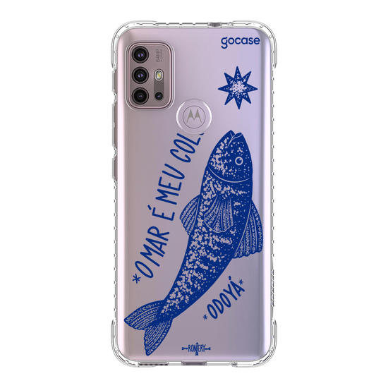 Capinha para celular  Iemanjá Peixe de Prata - Azul