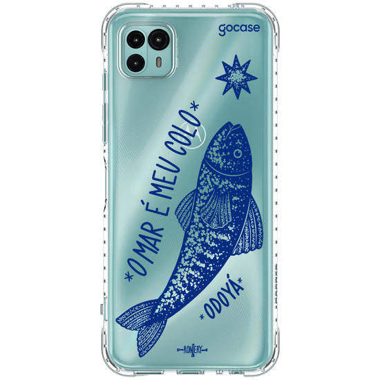 Capinha para celular  Iemanjá Peixe de Prata - Azul