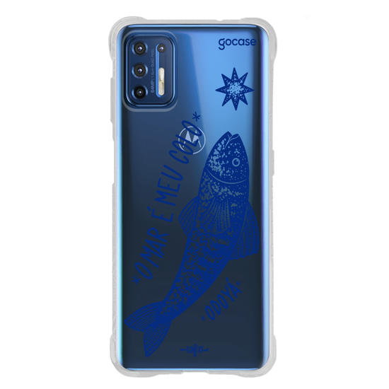 Capinha para celular  Iemanjá Peixe de Prata - Azul