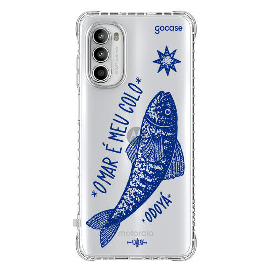Capinha para celular  Iemanjá Peixe de Prata - Azul