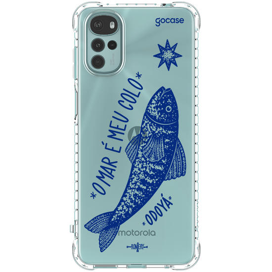Capinha para celular  Iemanjá Peixe de Prata - Azul