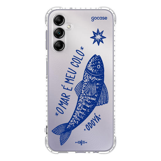 Capinha para celular  Iemanjá Peixe de Prata - Azul