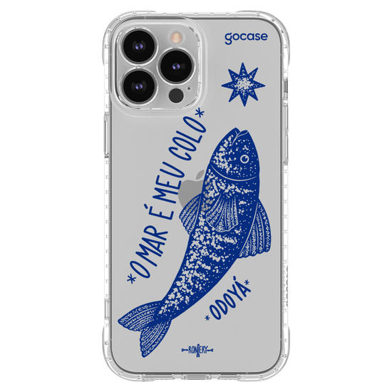 Capinha para celular  Iemanjá Peixe de Prata - Azul
