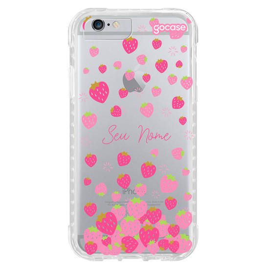 Capinha para celular Chuva de Morangos - by Fernanda Menezes