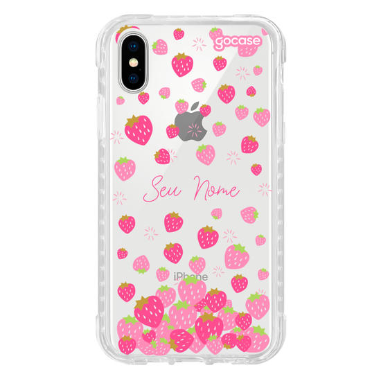 Capinha para celular Chuva de Morangos - by Fernanda Menezes