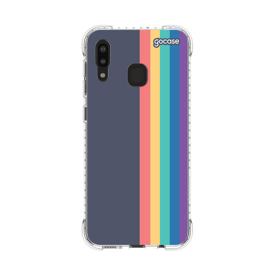 Capinha para celular Iniciais Arco-íris Vintage