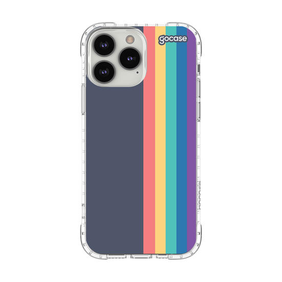 Capinha para celular Iniciais Arco-íris Vintage