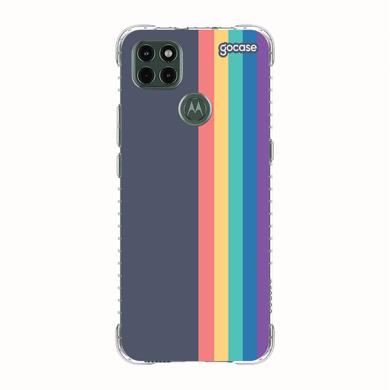 Capinha para celular Iniciais Arco-íris Vintage