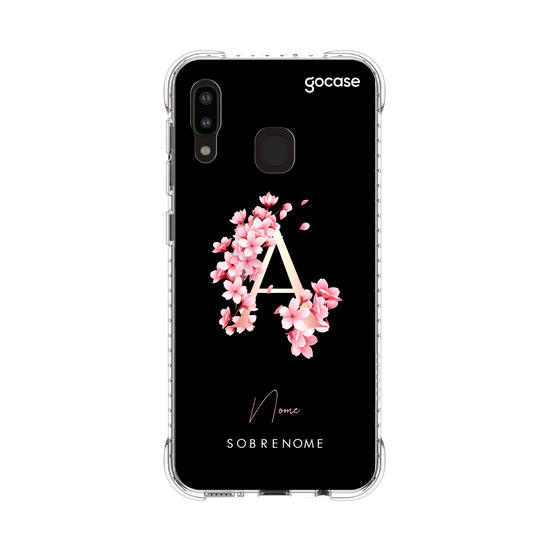 Capinha para celular Iniciais Cherry Classic Black