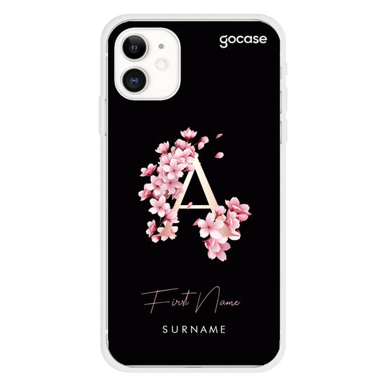 Cherry Initials Classic Black Phone Case