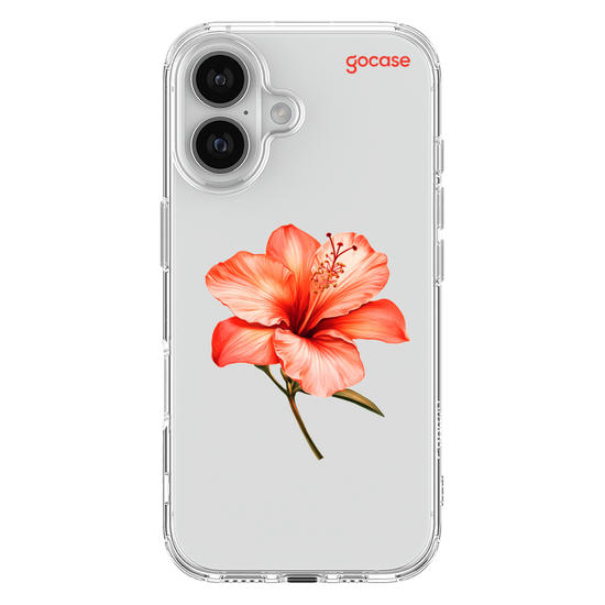 Capinha para celular  Iniciais com Hibisco