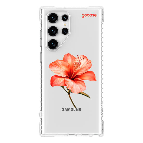 Capinha para celular  Iniciais com Hibisco