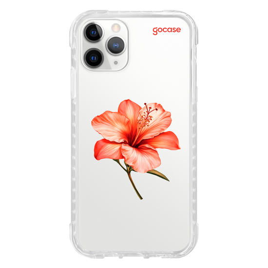 Capinha para celular  Iniciais com Hibisco