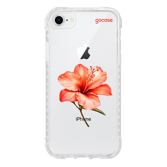 Capinha para celular  Iniciais com Hibisco