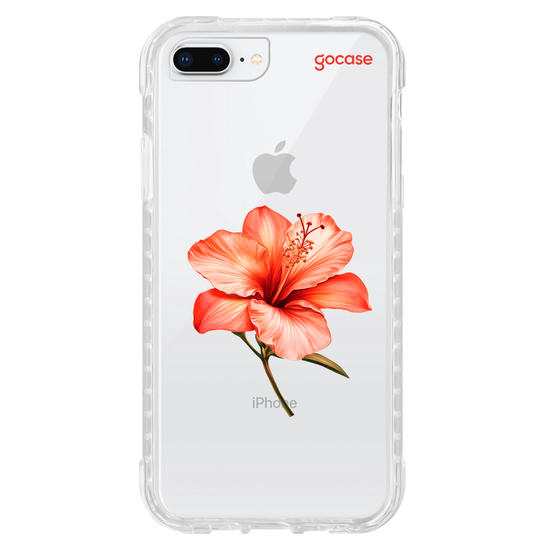 Capinha para celular  Iniciais com Hibisco