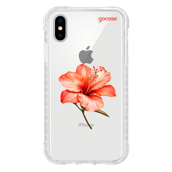 Capinha para celular  Iniciais com Hibisco
