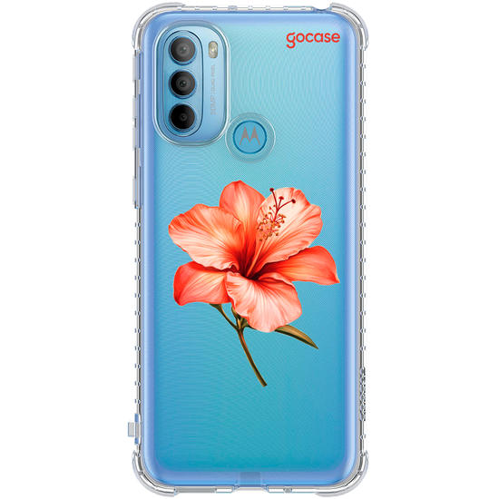 Capinha para celular  Iniciais com Hibisco