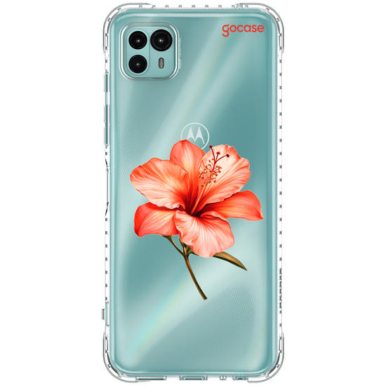 Capinha para celular  Iniciais com Hibisco